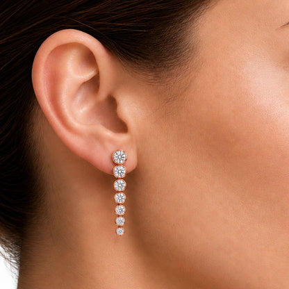 2 ct. T.W. Lab-Grown Diamond Round Drop Earrings in 14K White Gold or 14K Yellow Gold