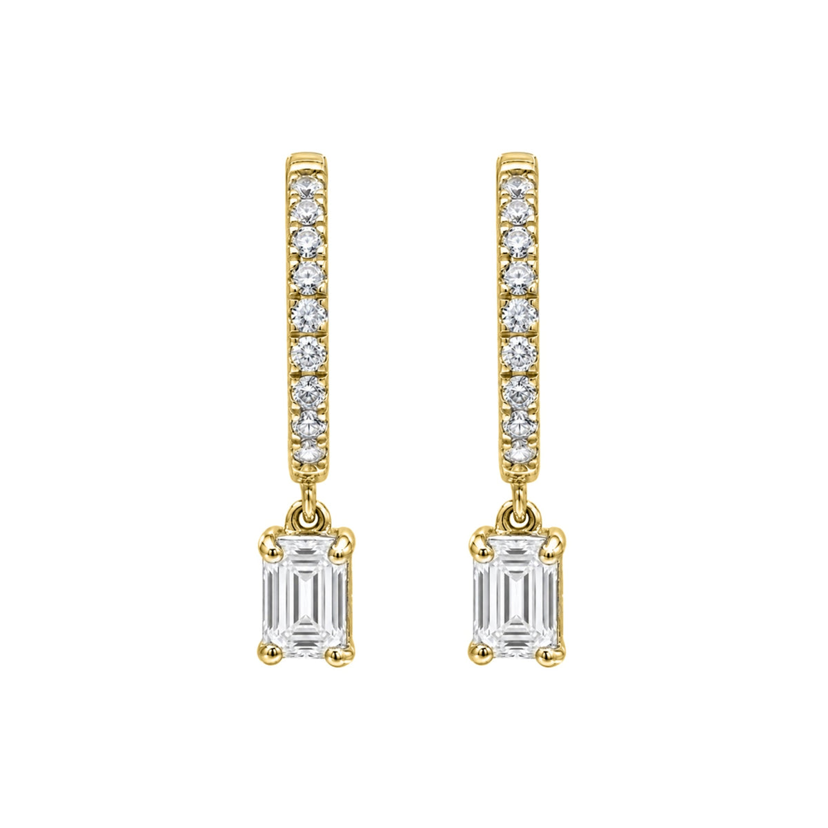 Lab-Grown Diamond Hoop Earrings in 14K White Gold or 14K Yellow Gold