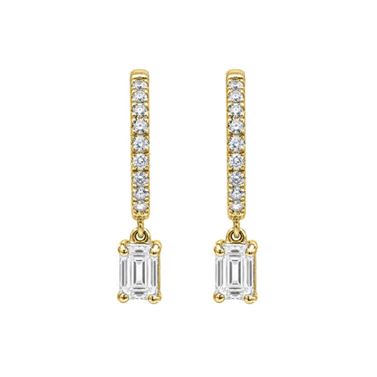 Lab-Grown Diamond Hoop Earrings in 14K White Gold or 14K Yellow Gold