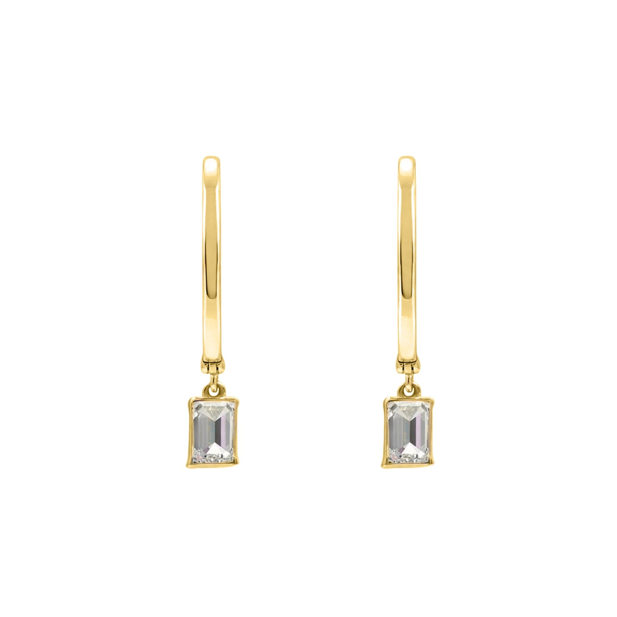 Lab-Grown Diamond Hoop Earrings in 14K White Gold or 14K Yellow Gold