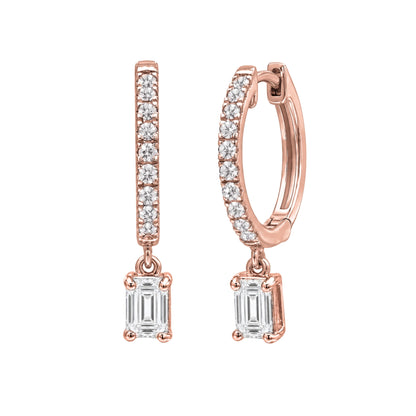 Lab-Grown Diamond Hoop Earrings in 14K White Gold or 14K Yellow Gold
