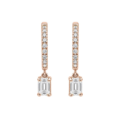 Lab-Grown Diamond Hoop Earrings in 14K White Gold or 14K Yellow Gold