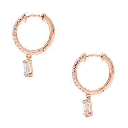 Lab-Grown Diamond Hoop Earrings in 14K White Gold or 14K Yellow Gold