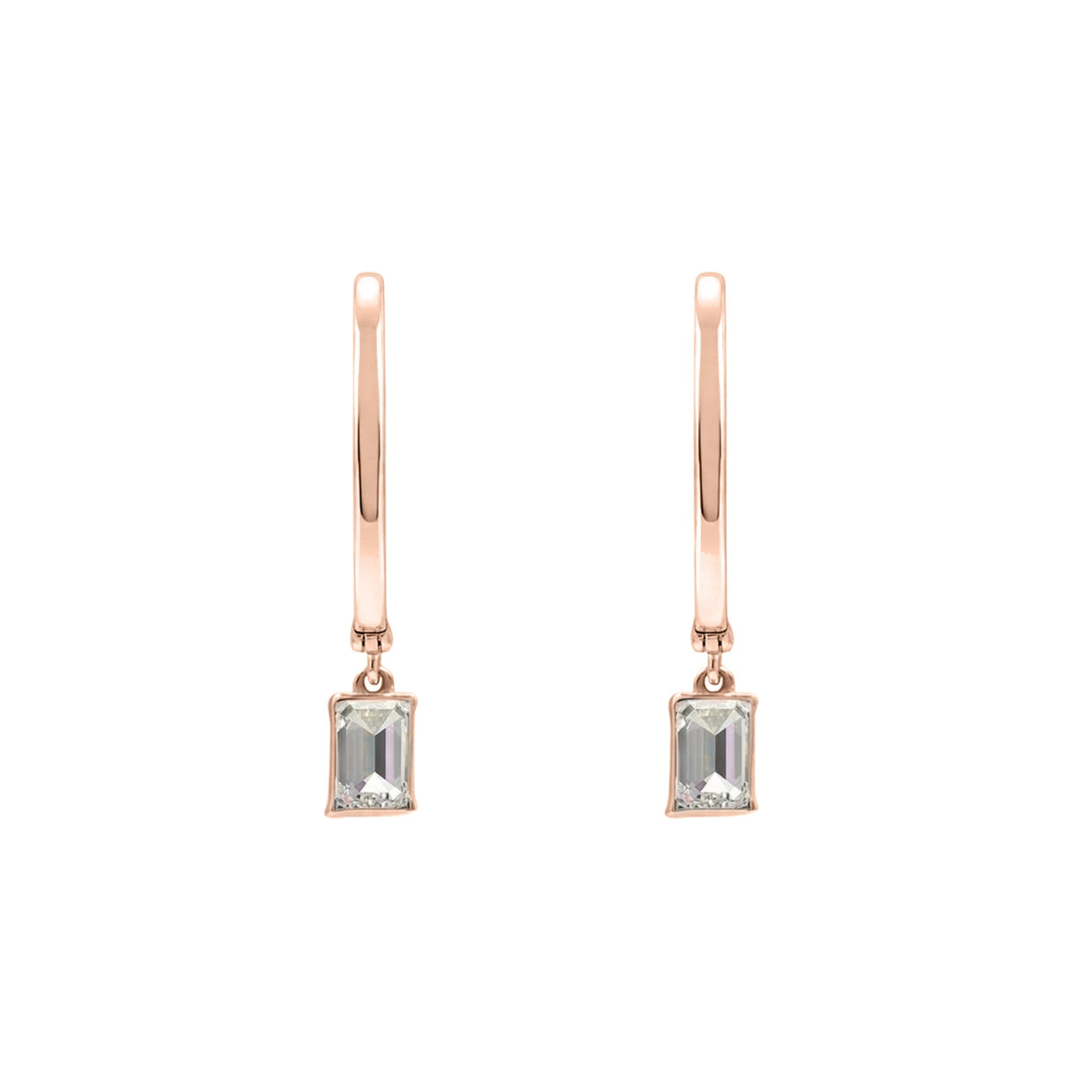 Lab-Grown Diamond Hoop Earrings in 14K White Gold or 14K Yellow Gold