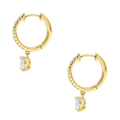 Lab-Grown Diamond Hoop Earrings in 14K White Gold or 14K Yellow Gold