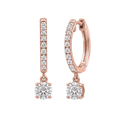 Lab-Grown Diamond Hoop Earrings in 14K White Gold or 14K Yellow Gold
