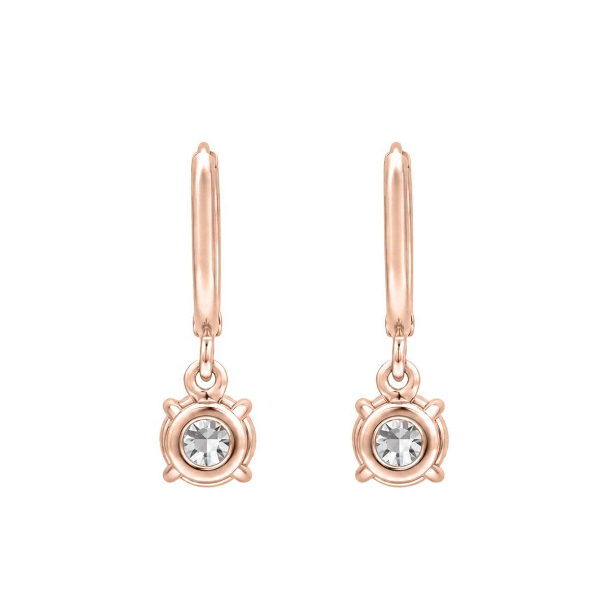 Lab-Grown Diamond Round Hoop Earrings in 14K White Gold or 14K Yellow Gold