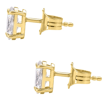 Lab-Grown Diamond Oval Stud Earrings in 14K White Gold or 14K Yellow Gold
