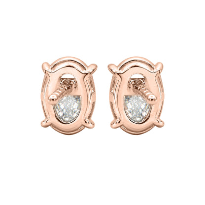 Lab-Grown Diamond Oval Stud Earrings in 14K White Gold or 14K Yellow Gold