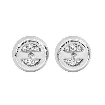 Lab-Grown Diamond Round Bezel Stud Earrings in 14K White Gold or 14K Yellow Gold