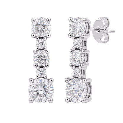 1 ct. T.W. Lab-Grown Diamond Round Drop Earrings in Sterling Silver or 14K Gold over Silver