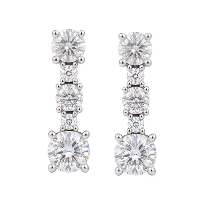 1 ct. T.W. Lab-Grown Diamond Round Drop Earrings in Sterling Silver or 14K Gold over Silver
