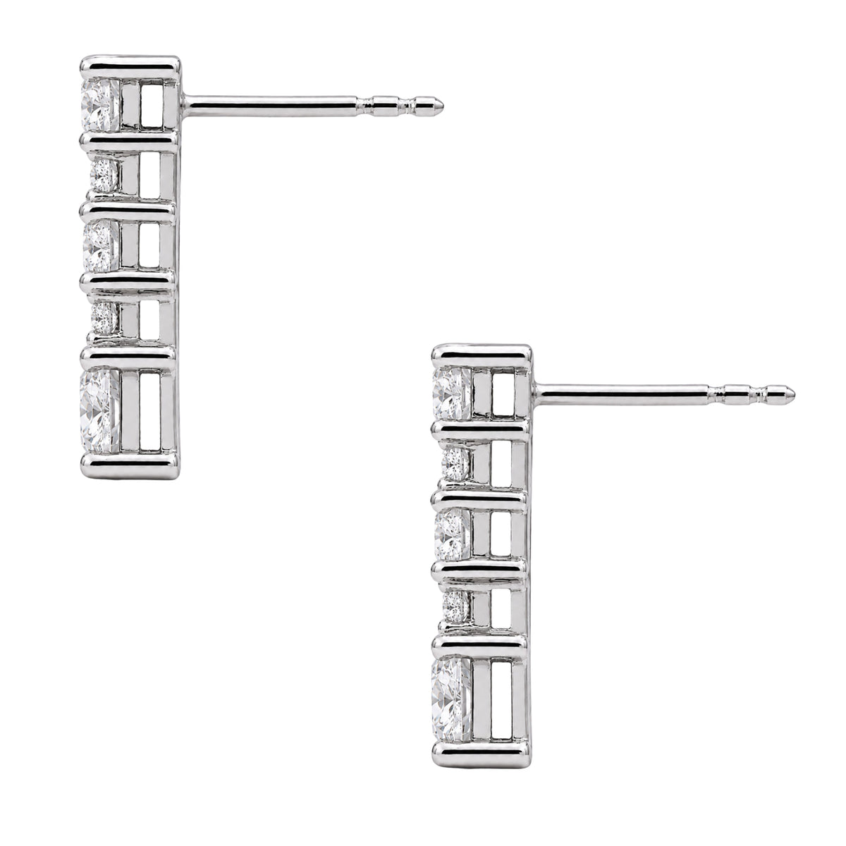 1 ct. T.W. Lab-Grown Diamond Round Drop Earrings in Sterling Silver or 14K Gold over Silver