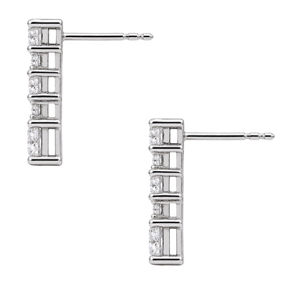 1 ct. T.W. Lab-Grown Diamond Round Drop Earrings in Sterling Silver or 14K Gold over Silver