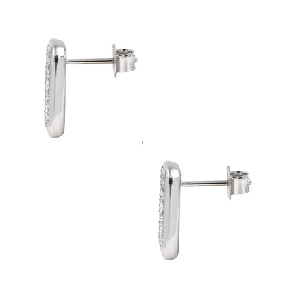 1 ct. T.W. Lab-Grown Diamond Round Cluster Earrings in Sterling Silver