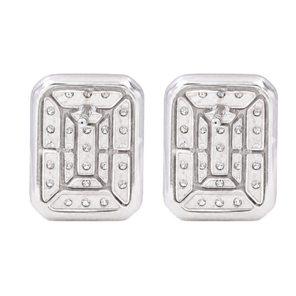 1 ct. T.W. Lab-Grown Diamond Round Cluster Earrings in Sterling Silver