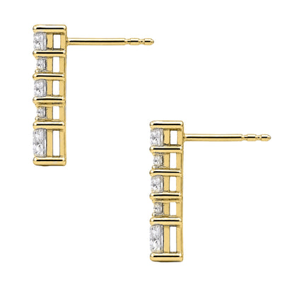 1 ct. T.W. Lab-Grown Diamond Round Drop Earrings in Sterling Silver or 14K Gold over Silver