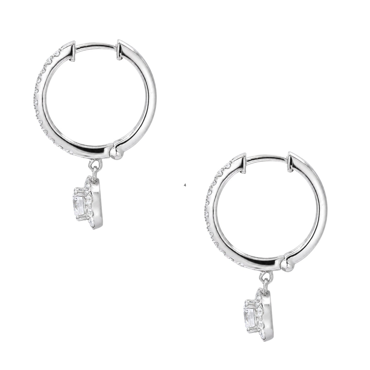 2 ct. T.W. Lab-Grown Diamond Round Drop Earrings in Sterling Silver or 14K Gold over Silver