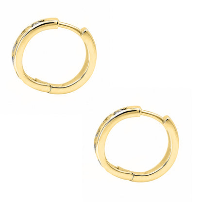 1 ct. T.W. Lab-Grown Diamond Round Hoop Earrings in Sterling Silver or 14K Gold over Silver