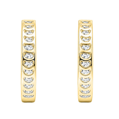 1 ct. T.W. Lab-Grown Diamond Round Hoop Earrings in Sterling Silver or 14K Gold over Silver