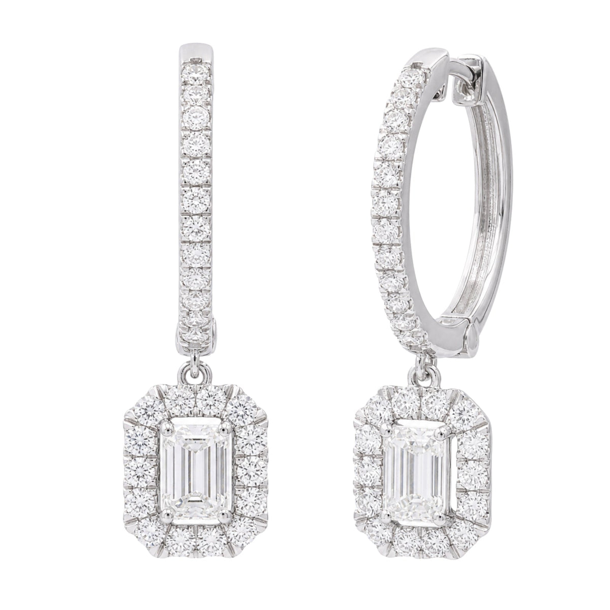 3 ct. T.W. Lab-Grown Diamond Round Drop Earrings in Sterling Silver or 14K Gold over Silver