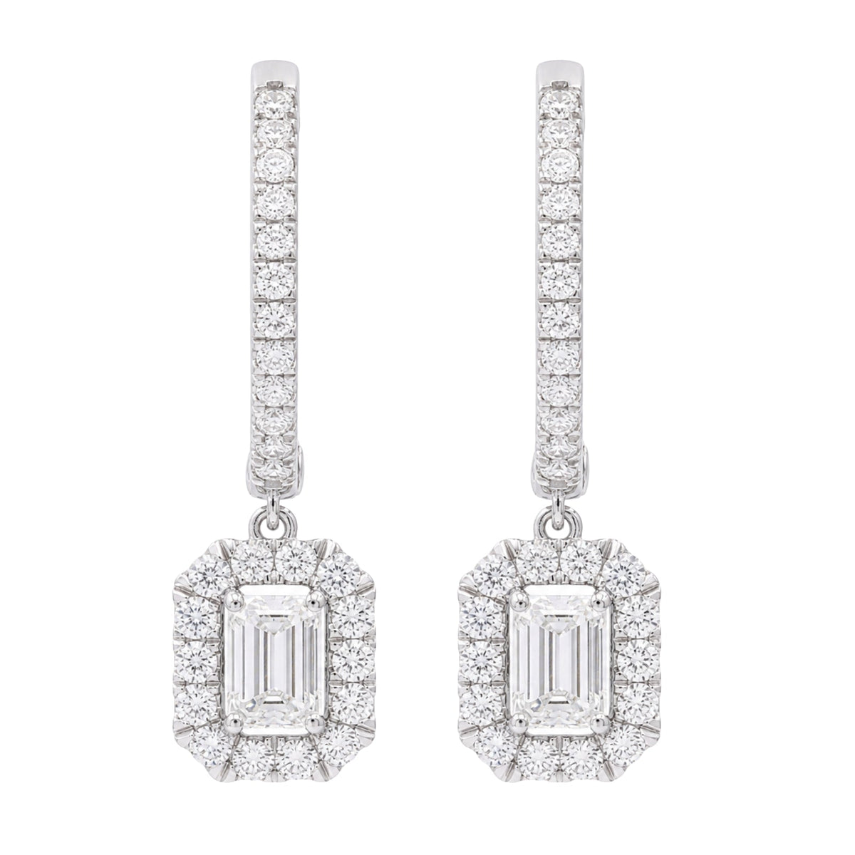 3 ct. T.W. Lab-Grown Diamond Round Drop Earrings in Sterling Silver or 14K Gold over Silver