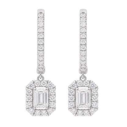 3 ct. T.W. Lab-Grown Diamond Round Drop Earrings in Sterling Silver or 14K Gold over Silver