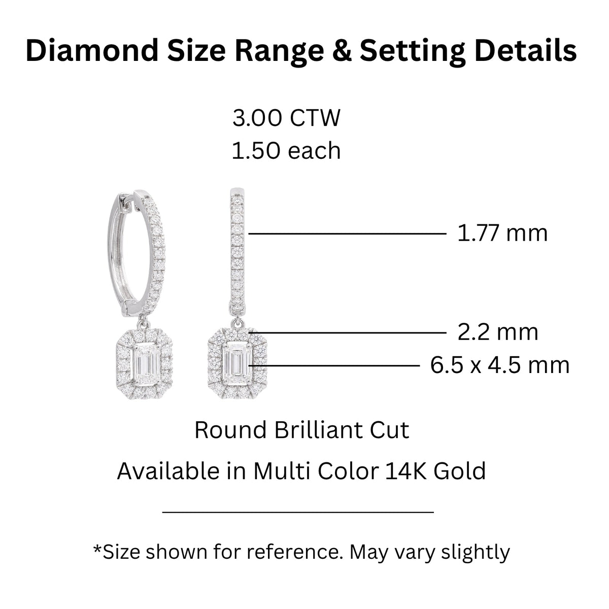3 ct. T.W. Lab-Grown Diamond Round Drop Earrings in Sterling Silver or 14K Gold over Silver