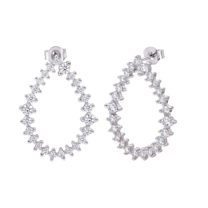 2 ct. T.W. Lab-Grown Diamond Round Drop Earrings in Sterling Silver