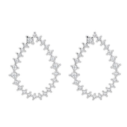 2 ct. T.W. Lab-Grown Diamond Round Drop Earrings in Sterling Silver