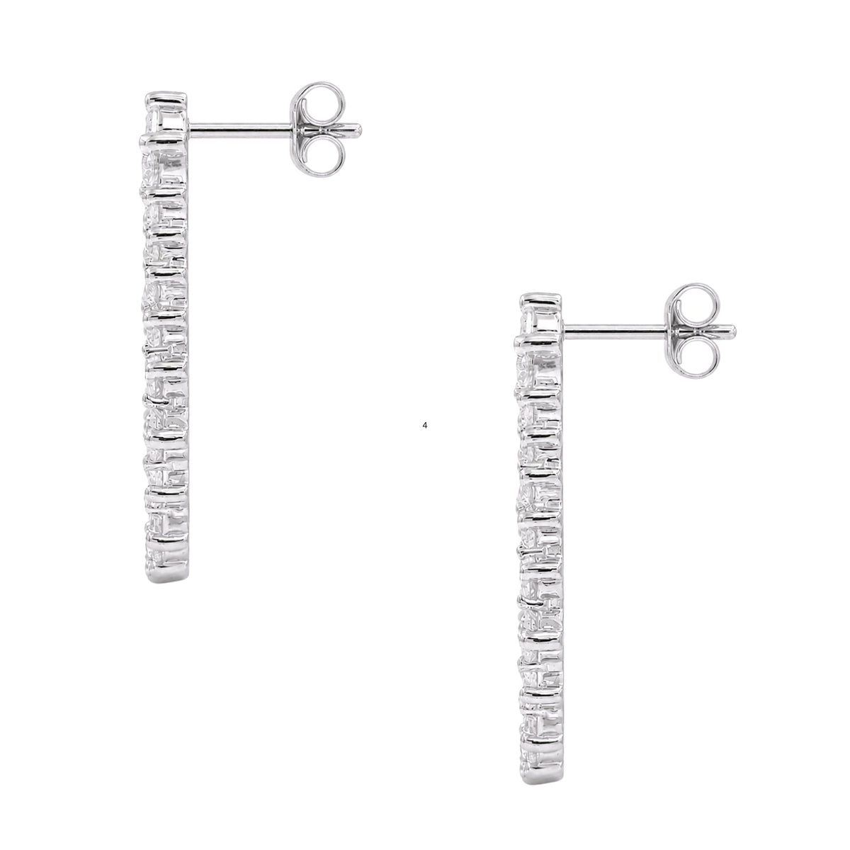 2 ct. T.W. Lab-Grown Diamond Round Drop Earrings in Sterling Silver