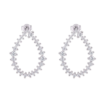 2 ct. T.W. Lab-Grown Diamond Round Drop Earrings in Sterling Silver
