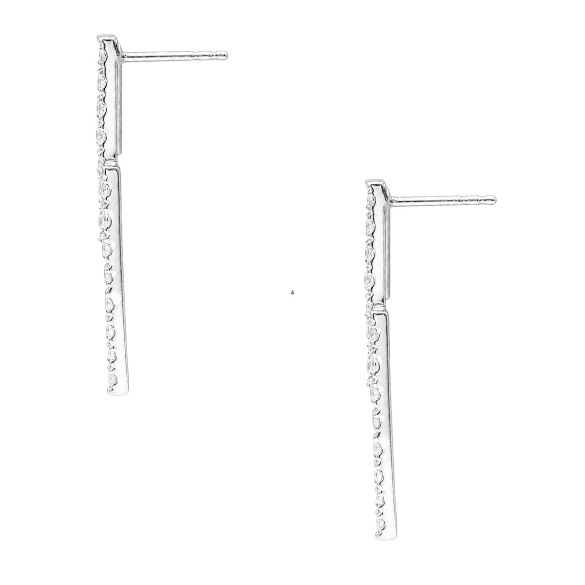 2 ct. T.W. Lab-Grown Diamond Round Drop Earrings in Sterling Silver