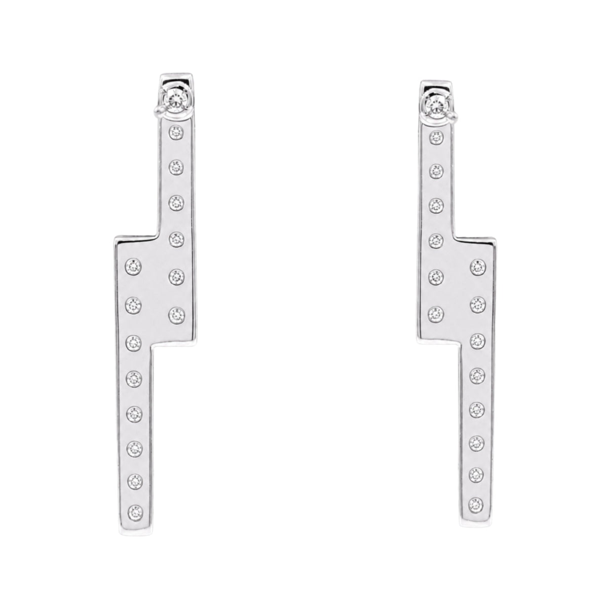 2 ct. T.W. Lab-Grown Diamond Round Drop Earrings in Sterling Silver