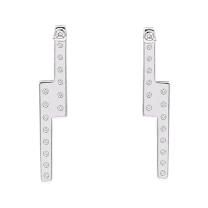 2 ct. T.W. Lab-Grown Diamond Round Drop Earrings in Sterling Silver