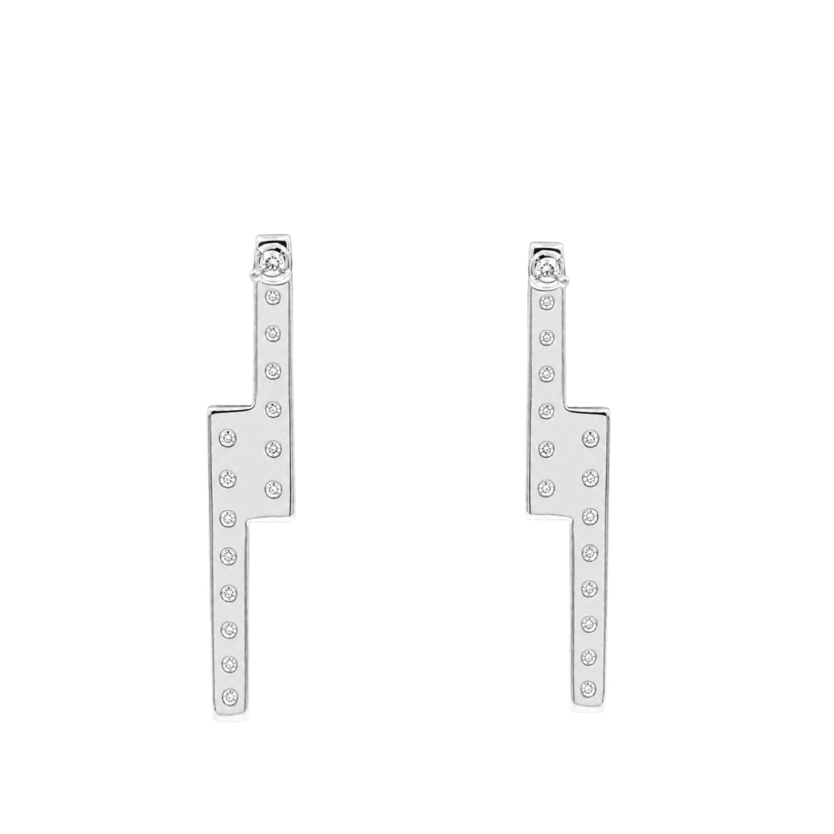 3 ct. T.W. Lab-Grown Diamond Round Drop Earrings in Sterling Silver