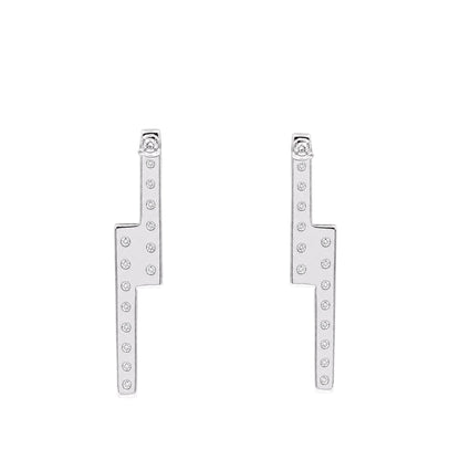 3 ct. T.W. Lab-Grown Diamond Round Drop Earrings in Sterling Silver