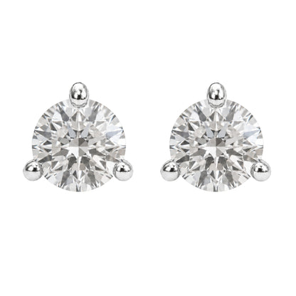 3/4 ct. T.W. Lab-Grown Diamond Round Stud Earrings in Sterling Silver & 14K Gold over Silver