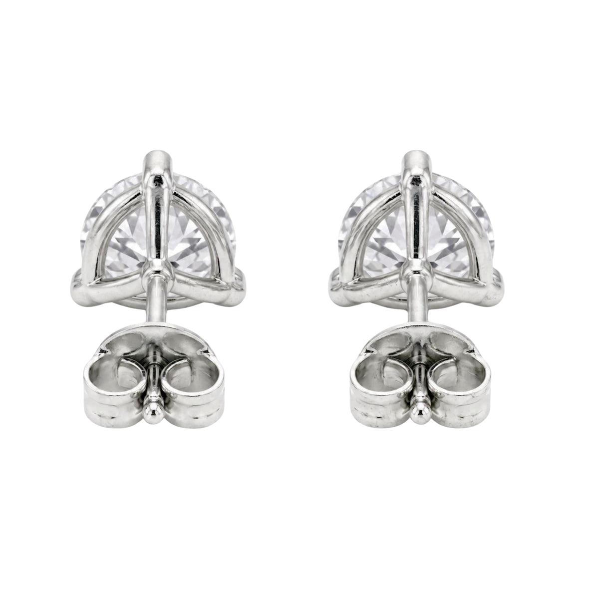 3/4 ct. T.W. Lab-Grown Diamond Round Stud Earrings in Sterling Silver & 14K Gold over Silver
