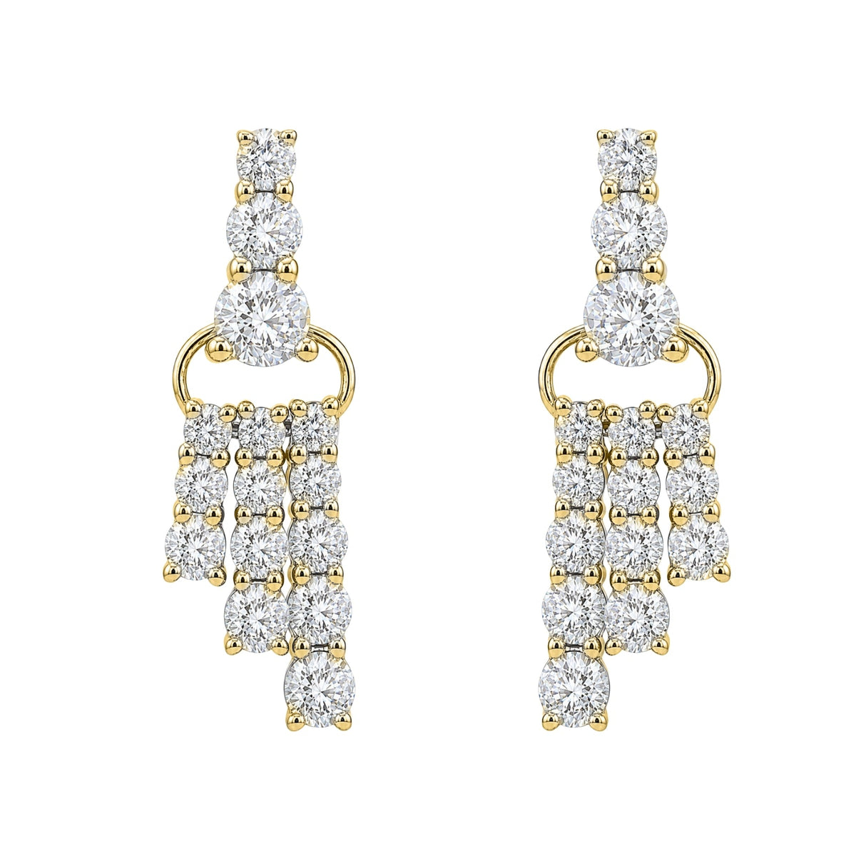 2 ct. T.W. Lab-Grown Diamond Round Drop Earrings in Sterling Silver or 14K Gold over Silver