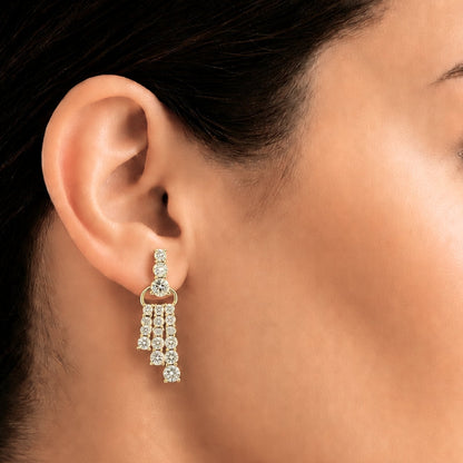 2 ct. T.W. Lab-Grown Diamond Round Drop Earrings in Sterling Silver or 14K Gold over Silver