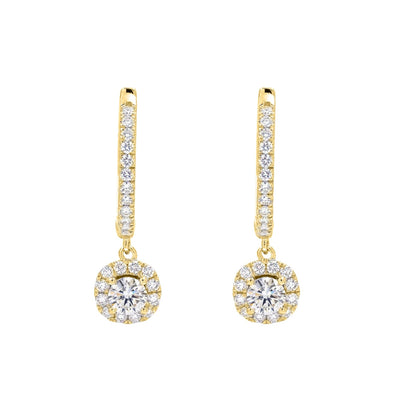 2 ct. T.W. Lab-Grown Diamond Round Drop Earrings in Sterling Silver or 14K Gold over Silver