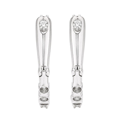 1 ct. T.W. Lab-Grown Diamond Round Hoop Earrings in Sterling Silver
