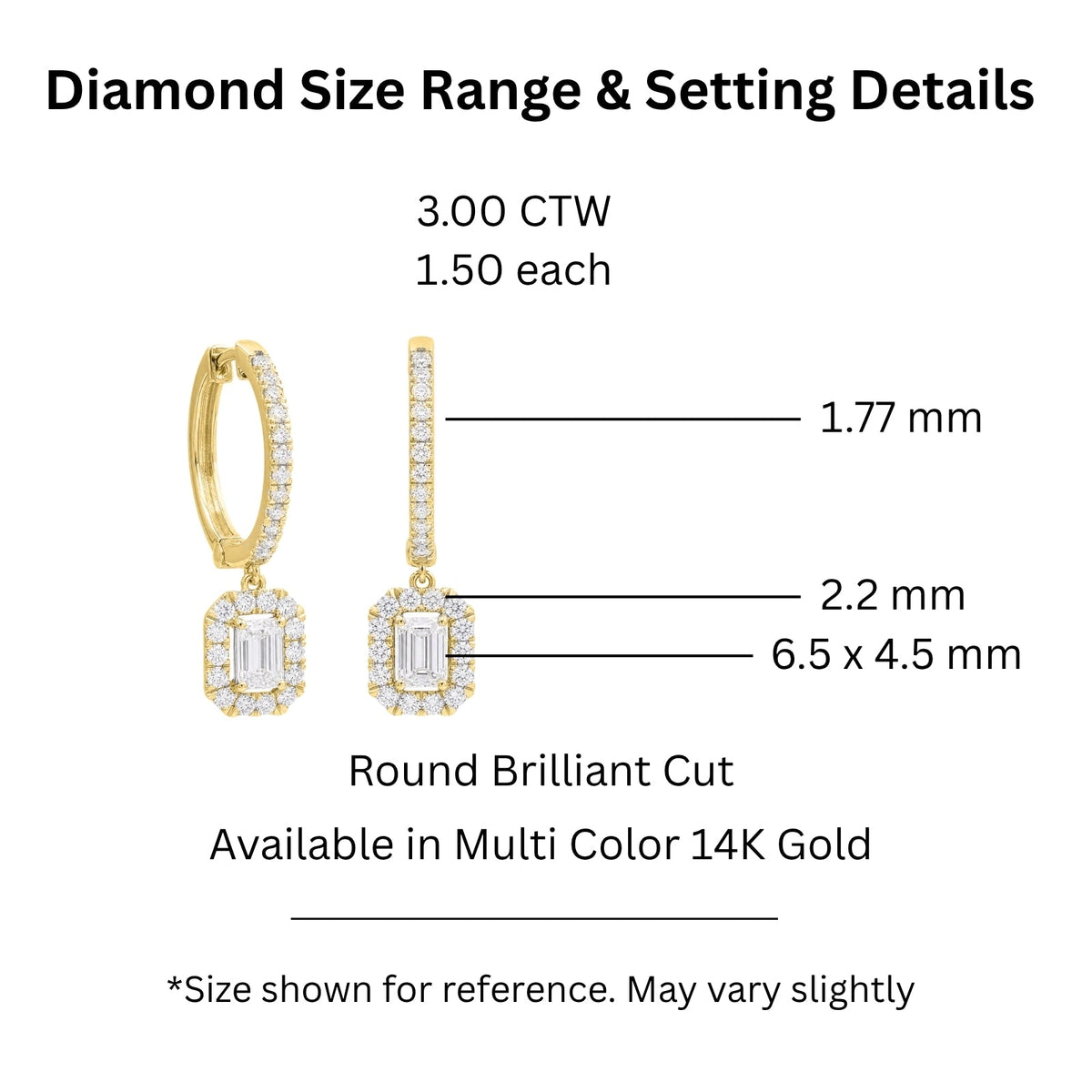 3 ct. T.W. Lab-Grown Diamond Round Drop Earrings in Sterling Silver or 14K Gold over Silver
