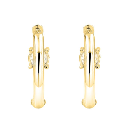2 ct. T.W. Lab-Grown Diamond Round Hoop Earrings in Sterling Silver or 14K Gold over Silver
