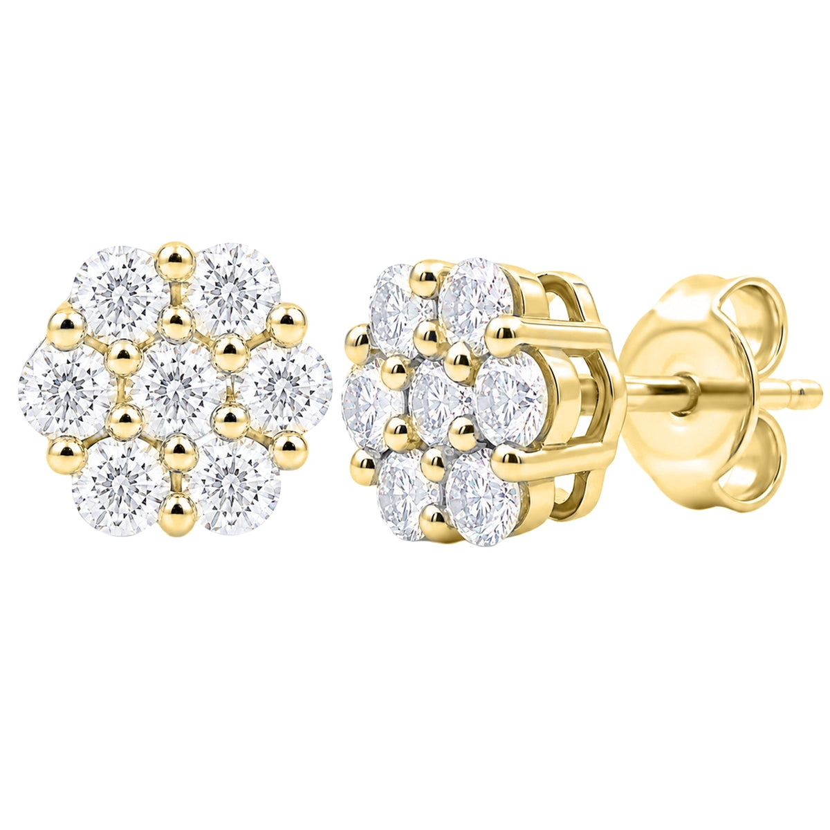 1 ct. T.W. Lab-Grown Diamond Round Stud Earrings in Sterling Silver or 14K Gold over Silver