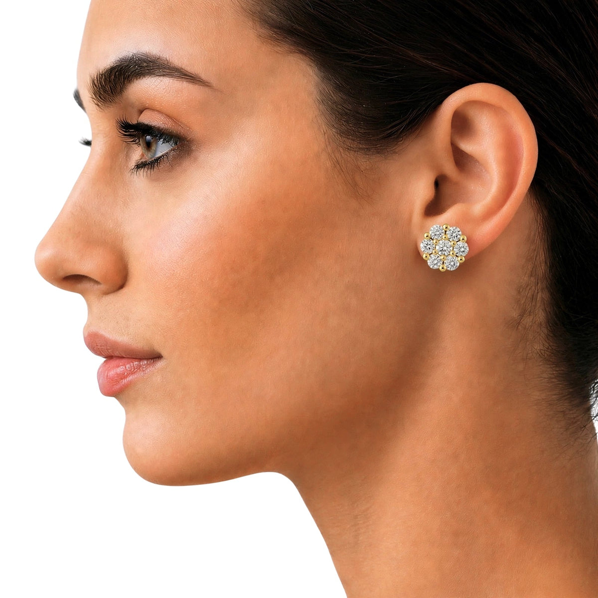 1 ct. T.W. Lab-Grown Diamond Round Stud Earrings in Sterling Silver or 14K Gold over Silver