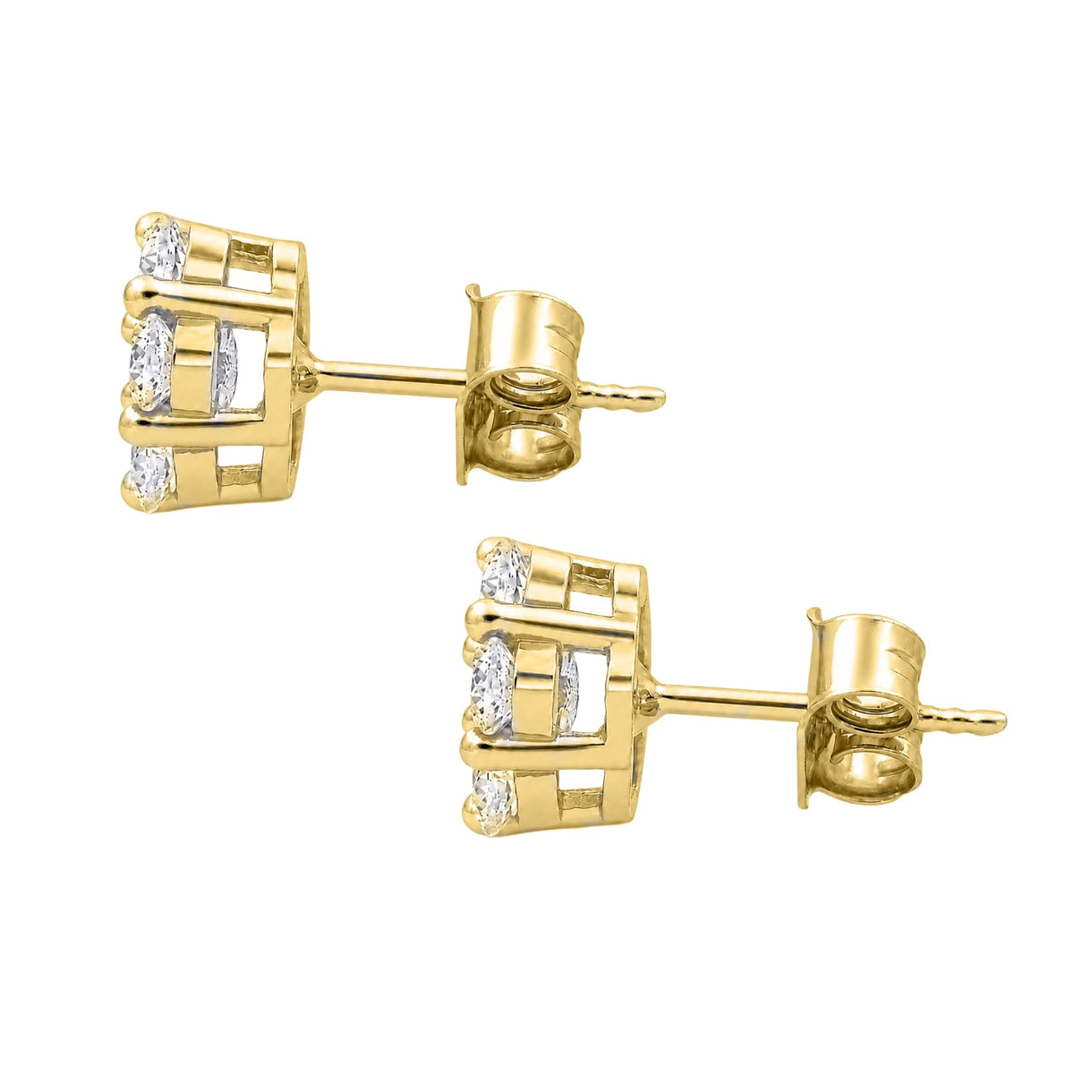 3 ct. T.W. Lab-Grown Diamond Round Cluster Earrings in Sterling Silver or 14K Gold over Silver