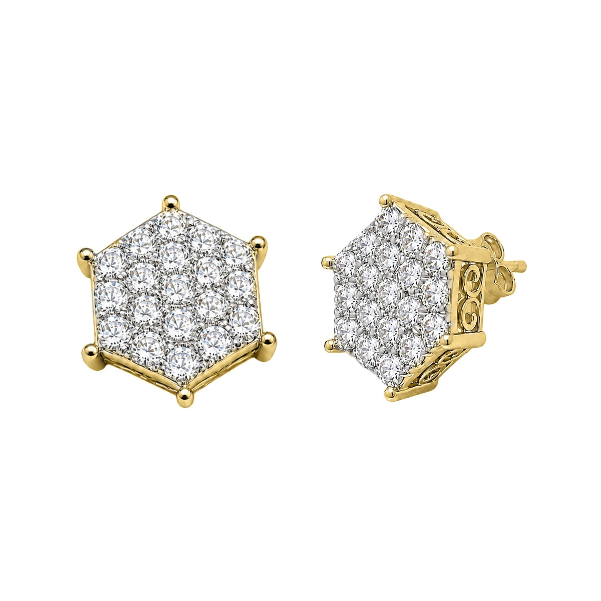 1 ct. T.W. Lab-Grown Diamond Round Stud Earrings in Sterling Silver or 14K Gold over Silver