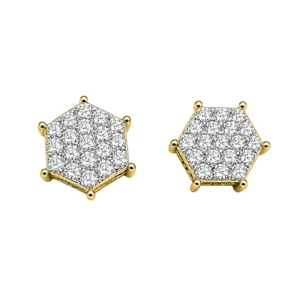 1 ct. T.W. Lab-Grown Diamond Round Stud Earrings in Sterling Silver or 14K Gold over Silver